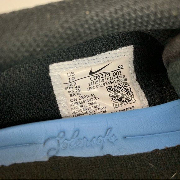 Nike SB Charge Canvas Solarsoft Black Low Sneakers 10 - Picture 8 of 9